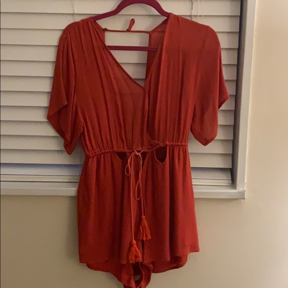 Burnt orange romper